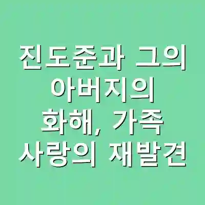 진도준과 그의 아버지의 화해, 가족 사랑의 재발견